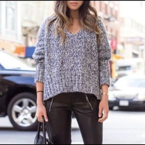 Zara Knit Oversized V-Neck Sweater